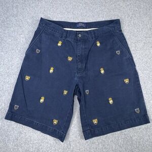 RARE Polo Ralph Lauren Men's Size 33‎ Chino Shorts All Over Embroidered Crests